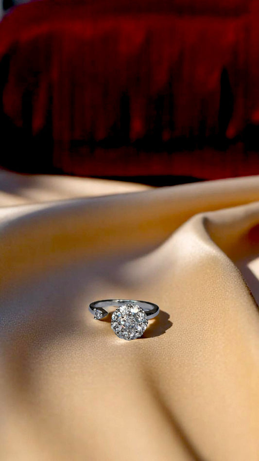 🌟 Korean Halo Glow Silver Ring 🌟