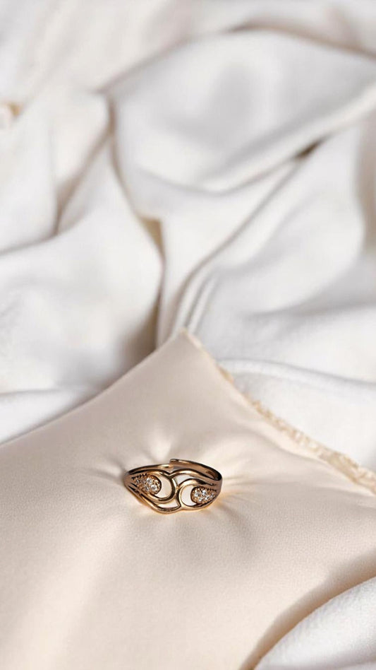 🔗 Korean Circle Grace Gold Ring 🔗
