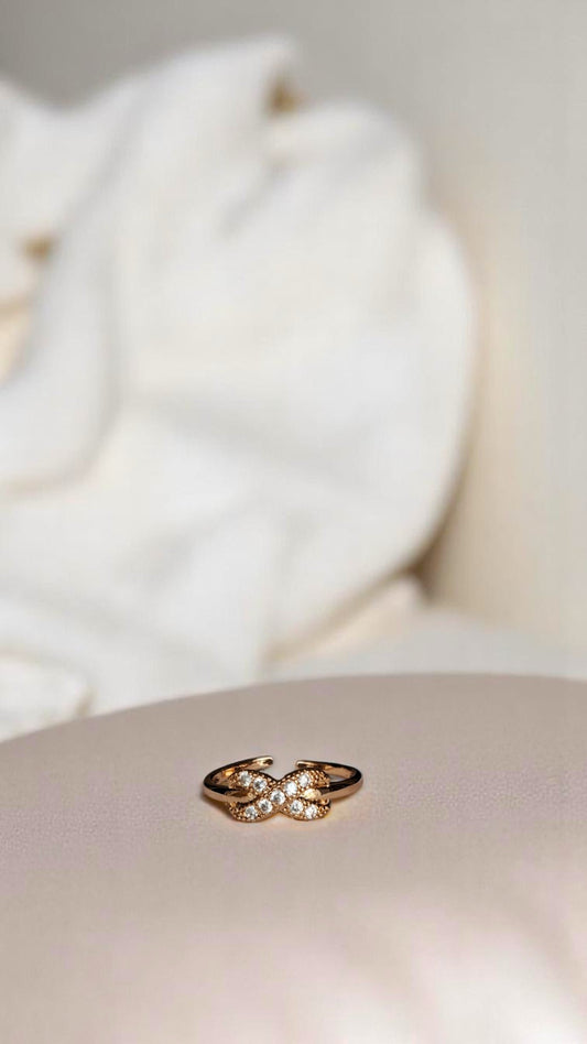 Korean Mini Bow Sparkle Ring