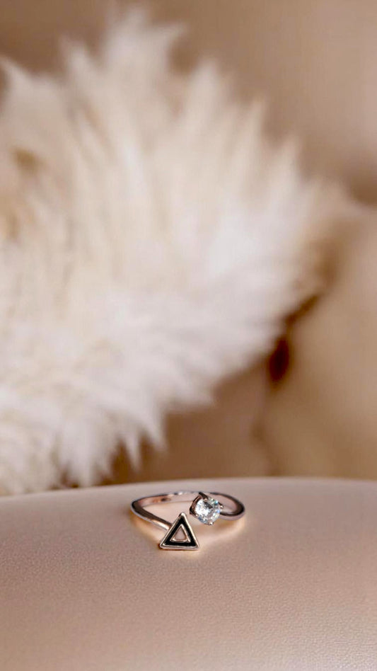 🔺Korean Triangle Glint Ring