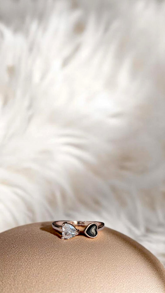🖤Korean Tiny Heart Duo Ring
